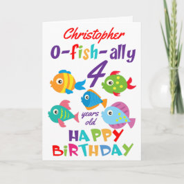 Tarjeta Pescado divertido Personalizado Cualquier Cumpleañ