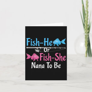 Tarjeta Pescado-él o pez-ella Nana para ser género revelan