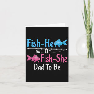 Tarjeta Pescado-él o pez-ella papá para ser género revelan