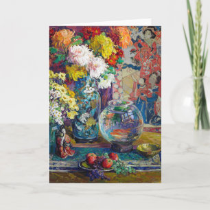 Tarjeta Pescado, frutas y flores   Kathryn E. Cherry