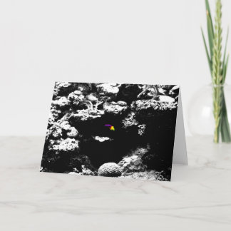 Tarjeta Pescado morado y amarillo Notecard