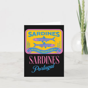 Tarjeta Pescado picado de sardinas de lata de pescado Port