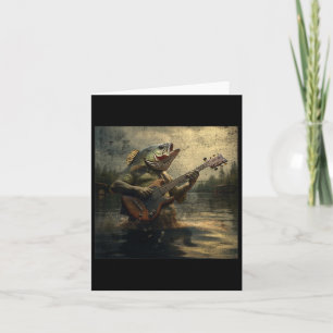 Tarjeta Pescado Raro B Jugando A La Guitarra Gracioso Meme