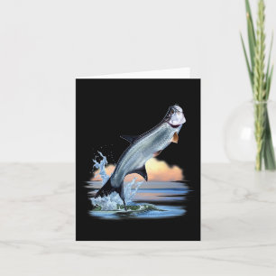 Tarjeta Pescado Tarpon Agua Fresca Caza De Fauna Silvestre