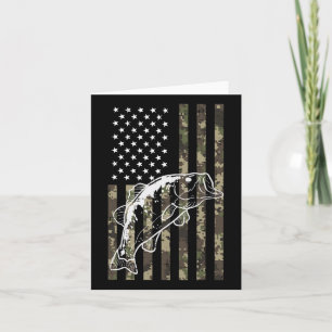 Tarjeta Pescador Camo Bandera Americana B Hombres Patrióti
