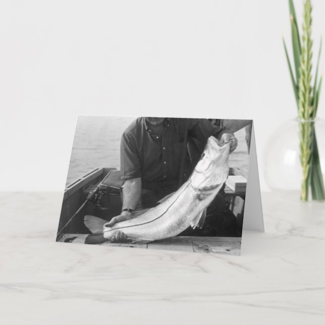 Tarjeta Pescador con Snook, Marco Island, la Florida, 1965 (Anverso)