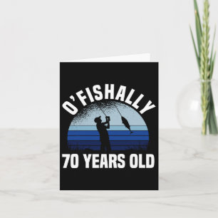 Tarjeta Pescador de 70 años de edad de Ofisherman 70th Bir