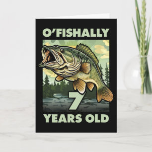 Tarjeta Pescador de 7 años O'fishally 7 Pesca Cumpleaños 7