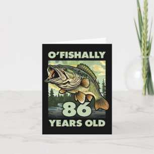 Tarjeta Pescador de 86 años O'fishally 86 Pescador 86th B