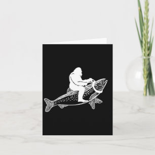 Tarjeta Pescador de trucha pescadora de pata sasquatch