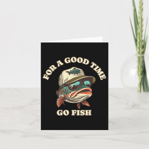 Tarjeta Pescador de truchas divertidos pescando Chiste de 
