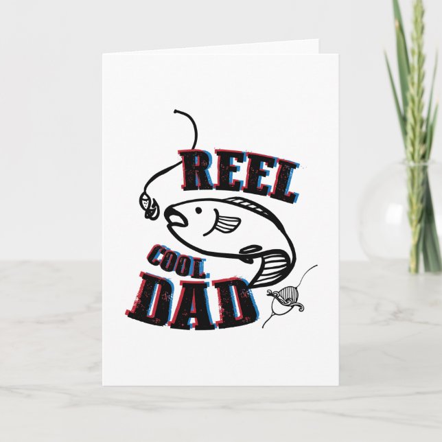 Tarjeta Pescador del regalo del Día del Padre de Guay (Anverso)