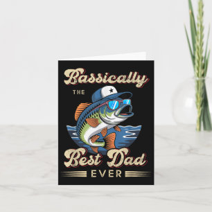 Tarjeta Pescador Divertido Mejor Papá del Mundo B Pesca Dí
