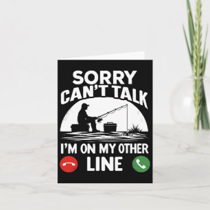 Tarjeta Pescador Divertido Para Día del Padre Papá Pescado