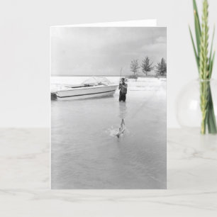 Tarjeta Pescador, Marco Island, la Florida, 1968