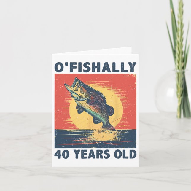Tarjeta Pescador Ofishally 40 años de edad 1985 40 (Anverso)