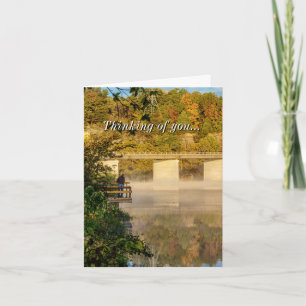 Tarjeta Pescador Otoño Del Lago Springfield Pensando En Us
