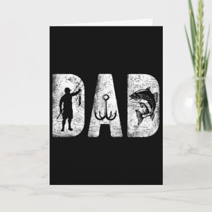 Tarjeta Pescador Papá Clic Fuente Negrita Día del Padre Pe