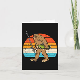 Tarjeta Pescador Retro Pescador de Piscilla Sisquatch Homb