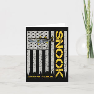 Tarjeta Pescador Snook - Snoo Bandera Americana de Estilo