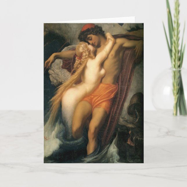 Tarjeta Pescador y sirena (Anverso)