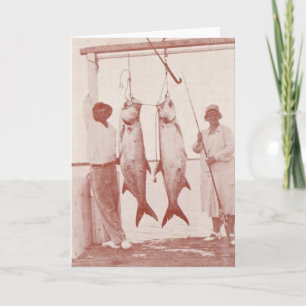 Tarjeta Pescadores con los tarpones, isla de Marco, la