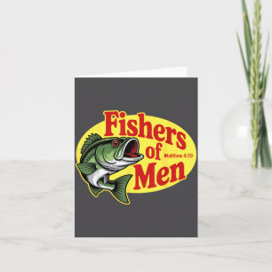 Tarjeta Pescadores Cristianos De Hombres Mateo 4 19 Verso