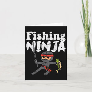 Tarjeta Pescadores Ninja Cute Peces Chicas Niños Todd