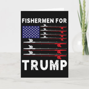 Tarjeta Pescadores Por Trump Bandera Americana Patriótica