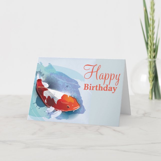Tarjeta Pescados de Koi (Anverso)