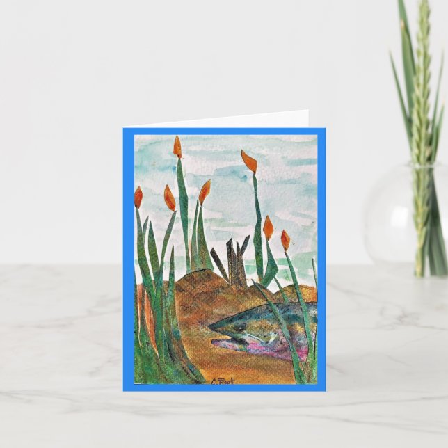 Tarjeta Pescándote Un Feliz Cumpleaños (Anverso)