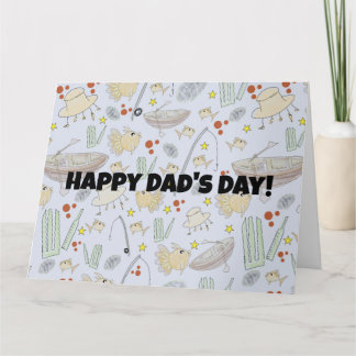 Tarjeta Pescar y cricket para el día del padre