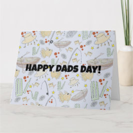 Tarjeta Pescar y cricket para el día del padre