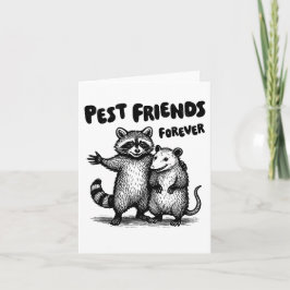 Tarjeta Pest Friends Forever Black Print