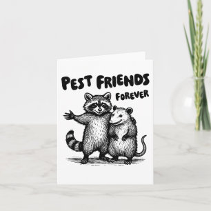 Tarjeta Pest Friends Forever Black Print