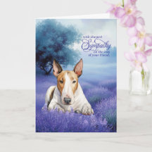 Pet Sympathy Bull Terrier Dog Serene Lavender