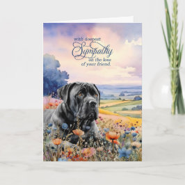 Tarjeta Pet Sympathy Cane Corso Dog Wildflowers