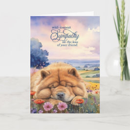 Tarjeta Pet Sympathy Chow Chow Dog Wildflowers