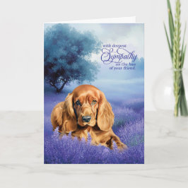 Tarjeta Pet Sympathy Cocker Spaniel Dog Lavender