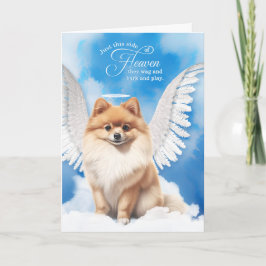 Tarjeta Pet Sympathy Loss Dog Sable Pomeranian Angel