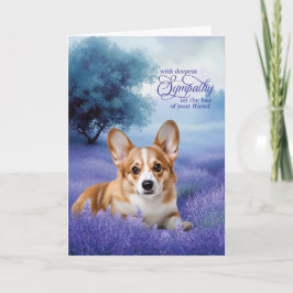 Tarjeta Pet Sympathy Pembroke Welsh Corgi Dog Lavender