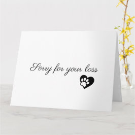 Tarjeta Pet Sympathy Personalized Photo pet Loss Card