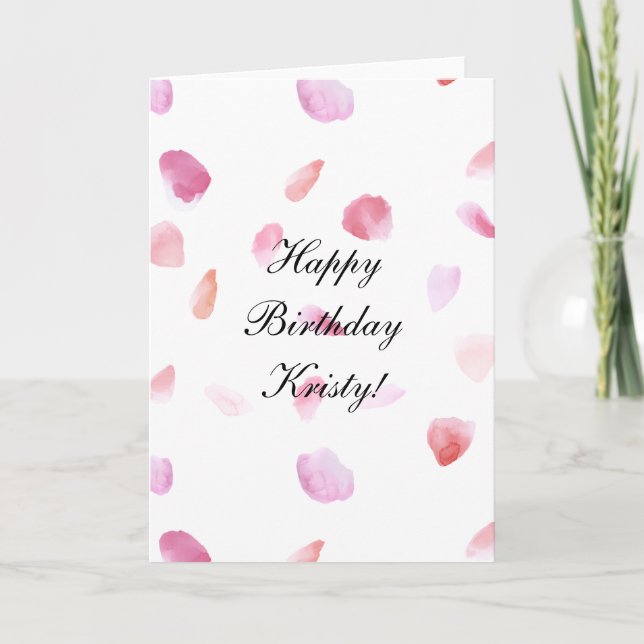 Tarjeta Petales Rosas (Anverso)