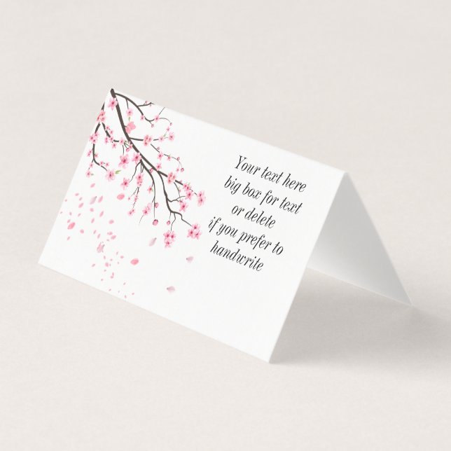 Tarjeta Pétalos de cerezo en flor (Anverso)