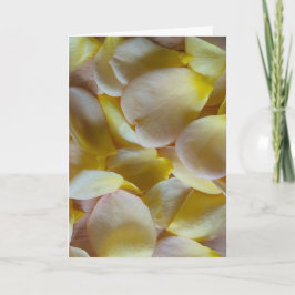 Tarjeta Pétalos de rosa amarilla