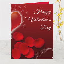 Pétalos de Rosa Roja Corazón Brillante Romántico S