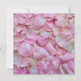 Tarjeta Pétalos de rosa rosa