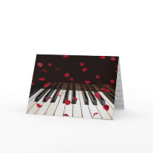 Pétalos Rosas en aniversario de claves de piano