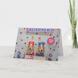 Tarjeta Petardos del golden retriever para la venta