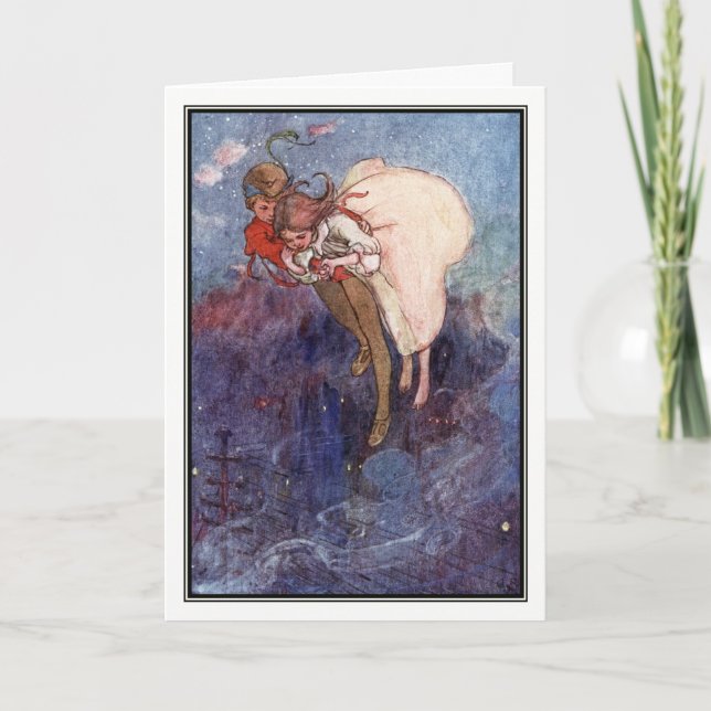 Tarjeta Peter Pan y Wendy de Alicia B. Woodward (Anverso)